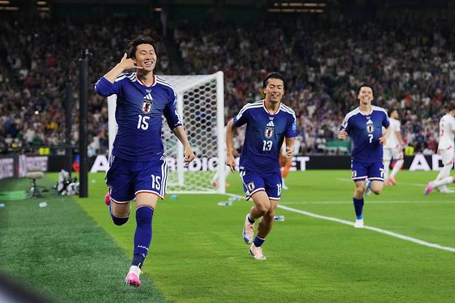 아시아 역대 최다골 승리 거둔 일본 축구. ⓒ AP=연합뉴스