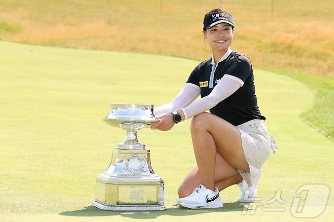2022년 KPMG 위민스 PGA 챔피언십에서 우승했을 당시의 전인지(32). ⓒ AFP=뉴스1