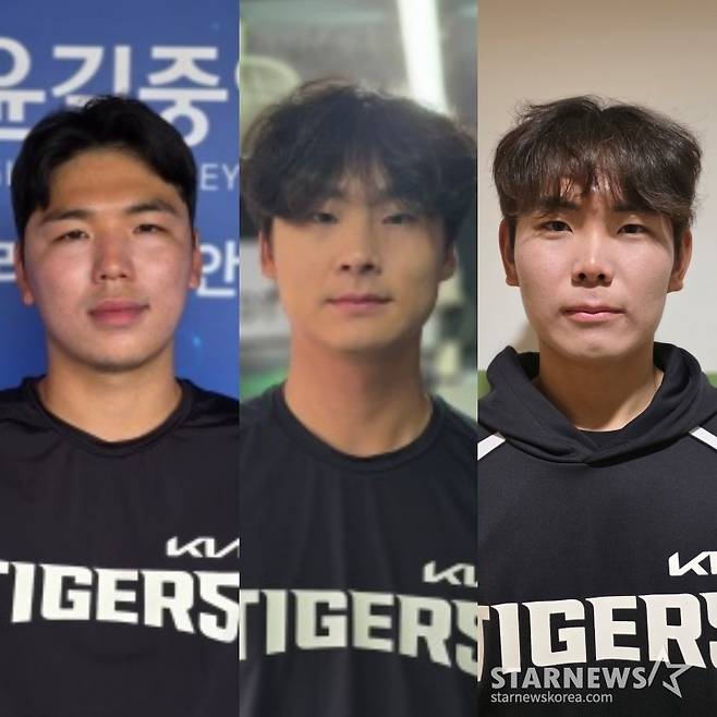 왼쪽부터 KIA 7라운드 황동하, 5라운드 곽도규, 10라운드 성영탁. /사진=김동윤 기자