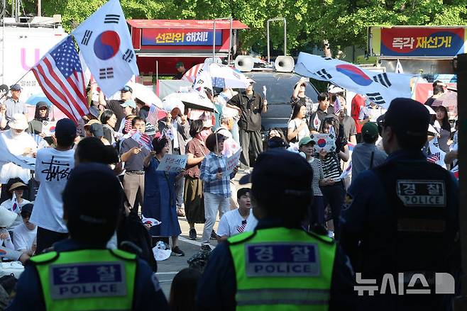 잠실 봉쇄 시위. /사진=뉴시스 제공
