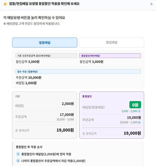 통합할인 공지 내용 사진. (사진=배민외식업광장 캡처)