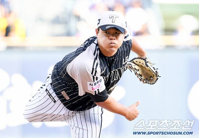23일 잠실구장에서 열린 LG와 삼성의 경기. LG 장현식이 역투하고 있다. 잠실=박재만 기자 pjm@sportschosun.com/2026.06.23/