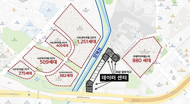 과천시 주암동에 들어서는 데이터센터 위치 지적도. 과천 주암동 주민 제공