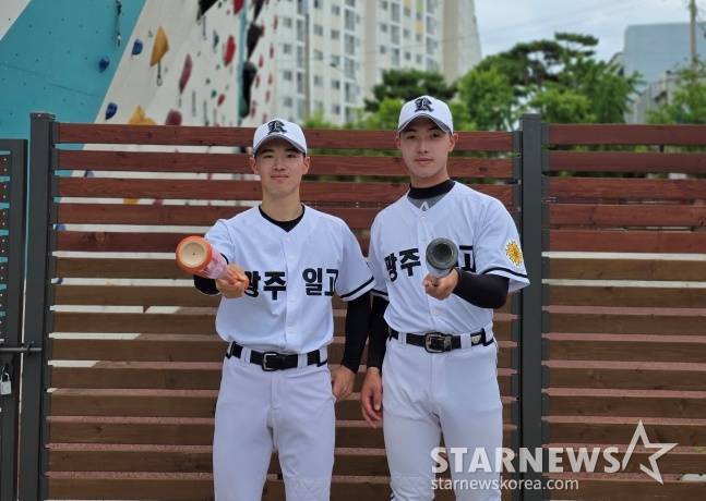 광주일고 정휘민(왼쪽)과 조휘원. /사진=김동윤 기자