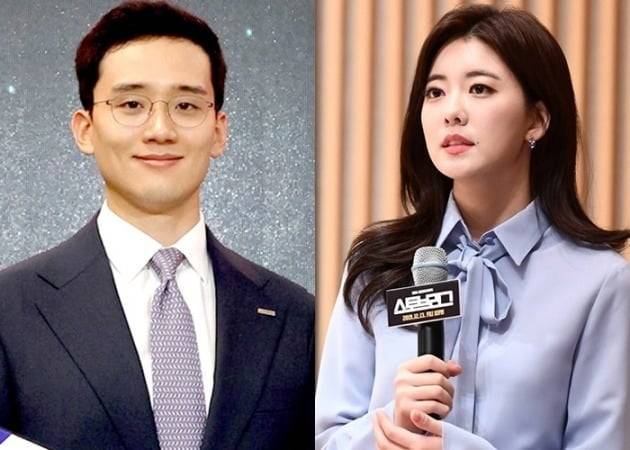 김대헌 호반그룹 기획총괄사장(왼쪽) 김민형 전 아나운서