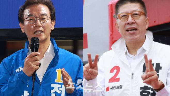 전재수 더불어민주당 부산시장 당선인 체제를 앞두고 국민의힘 박형준 시장의 향후 총선 도전 가능성이 주목된다. 류영주 기자