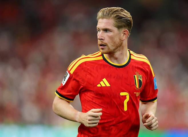 VANCOUVER, BRITISH COLUMBIA - JUNE 26: Kevin De Bruyne #7 of Belgium looks on during the FIFA World Cup 2026 Group G match between New Zealand and Belgium at BC Place Vancouver on June 26, 2026 in Vancouver, British Columbia.   Alex Grimm/Getty Images/AFP (Photo by ALEX GRIMM / GETTY IMAGES NORTH AMERICA / Getty Images via AFP)







<저작권자(c) 연합뉴스, 무단 전재-재배포, AI 학습 및 활용 금지>