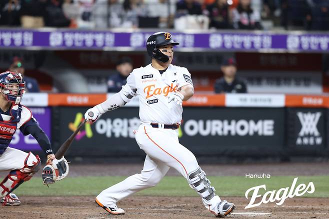 강백호(27·한화 이글스)가 두 경기 연속 2타점을 올렸다. 타점 1위 경쟁도 본격적으로 달아오른다. 사진=한화 이글스