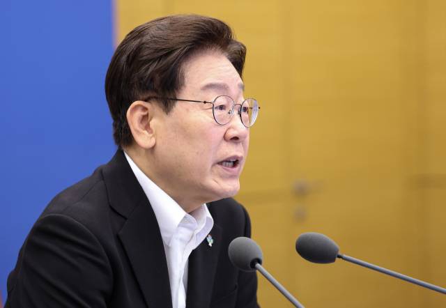 ▲이재명 대통령이 지난 25일 청와대에서 열린 수석보좌관회의에서 발언하고 있다. ⓒ연합뉴스