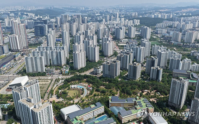 경기도 화성시 동탄역 일대 아파트 단지 모습. 연합뉴스
