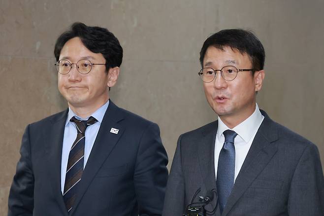 원 구성 위해 국민의힘 정점식 원내대표 만난 민주당 한병도 원내대표. 2026.6.30 / 사진=연합뉴스