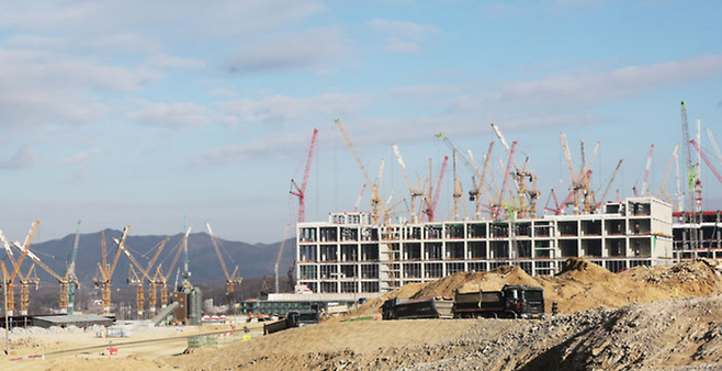 경기도 용인시 처인구 원삼면 용인반도체클러스터 일반산업단지 공사현장.ⓒ뉴시스