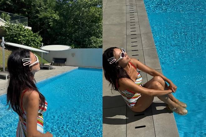 Actress Hwang Shin-hye shared heartwarming mother-daughter moments while spending her summer vacation with her daughter, Lee Jin-i, who is also a model and actress. Hwang Shin-hye drew attention by showing off a toned physique that defies her 63 years and wearing a swimsuit matching her daughters design.Hwang Shin-hye shared photos and videos on her Instagram of herself and Lee Jin-i wearing matching striped swimsuits. The two exuded a friendly, close-knit vibe that made their age difference seem nonexistent, showcasing their stunning looks.Known for her meticulous self-care routine, Hwang Shin-hye drew admiration with her toned figure and healthy, sun-kissed skin. Lee Jin-i, a former model, also perfectly pulled off the swimwear look with her outstanding proportions.Hwang Shin-hye is currently active on the KBS1 variety show Lets Live Together with Park Won-sook. Lee Jin-yi is showcasing her multifaceted talents not only as an actress and model but also as a painter.
