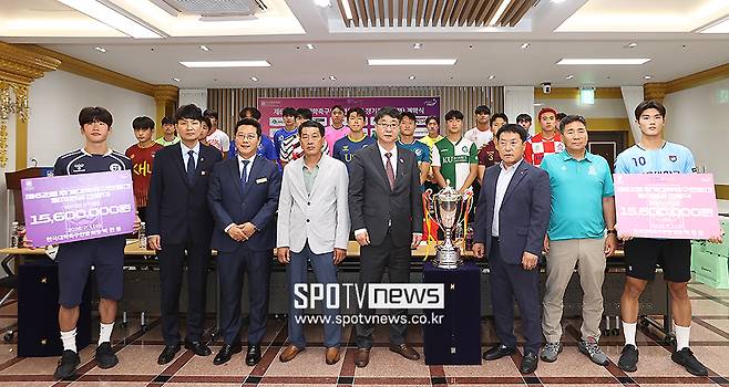 ▲ 한국대학축구연맹 박한동 회장 박준호 부회장 ⓒ곽혜미 기자