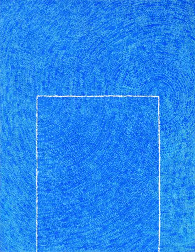 2017년 손이천 경매사가 65억5000만 원에 낙찰시킨 김환기의 푸른빛 점화 대작 ‘고요(Tranquillity·1973)’.  케이옥션 제공