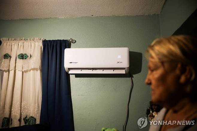 미국 가정에 설치된 에어컨 [로이터=연합뉴스. 재판매 및 DB 금지]