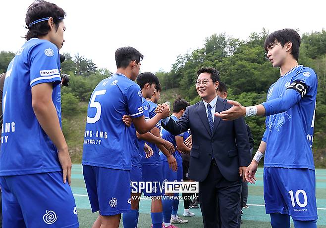 ▲ 한국대학축구연맹 박한동 회장 ⓒ곽혜미 기자