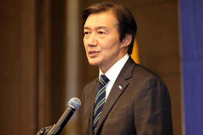조국혁신당 조국 전 대표가 6·3지방선거 당선자 워크숍을 찾아 발언하고 있다. 연합뉴스