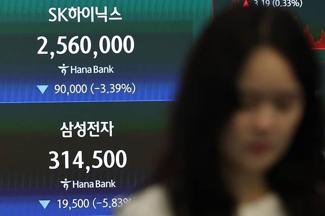 삼성전자·SK하이닉스 단일종목 레버리지 ETF에 개인 매수가 몰리며 코스피 변동성과 투자자 손실 우려가 커지고 있다. [사진 = 연합뉴스]
