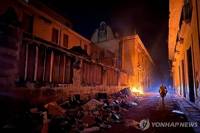 쿠바 전력난  [AFP=연합뉴스. 재판매 및 DB 금지]