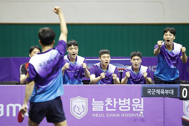 프로탁구 KTTP 남자 단체전 경기. 사진=KTTP