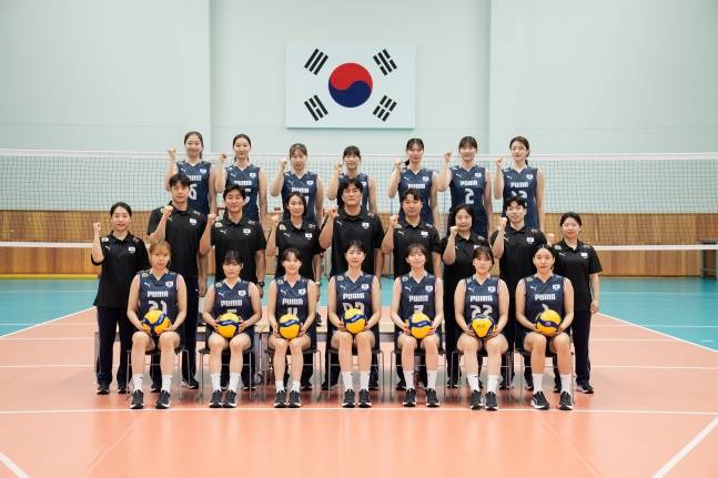 차상현 감독이 이끄는 한국 여자 배구 대표팀. /사진=대한배구협회 제공