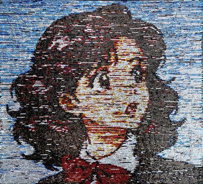 ▲ 작품이미지(글리치(glitch) 2603) 50X50cm 판넬위전선, 클리어 2026
