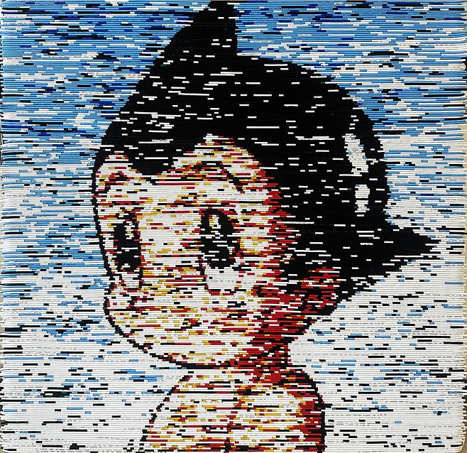 ▲ (글리치(glitch) 2606) 50X50cm 판넬위전선, 클리어 2026