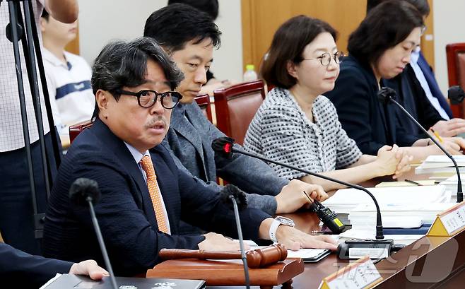 권순원 최저임금위원회 위원장이 9일 세종시 정부세종청사 최저임금위원회에서 열린 2027년도 최저임금위원회 13차 전원회의에서 발언하고 있다. 2026.7.9 ⓒ 뉴스1 김기남 기자