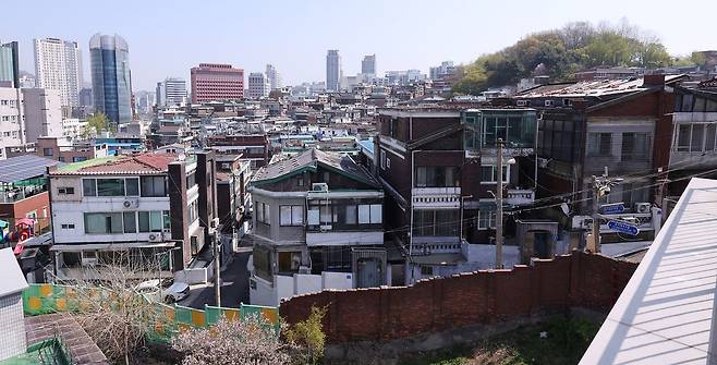 서울 마포구 공공재개발 추진 중인 아현1구역. [뉴스1]