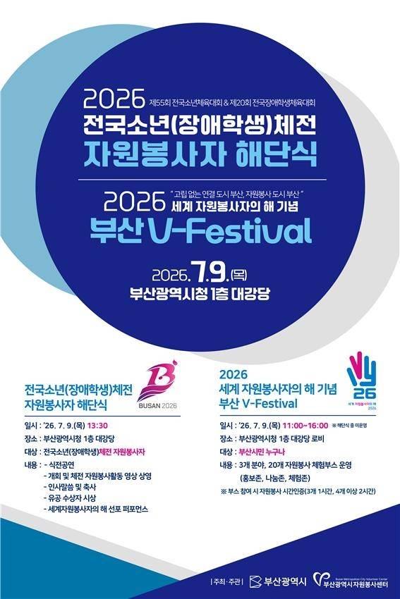 전국소년(장애학생) 체육대회 자원봉사자 해단식 [부산시 제공]