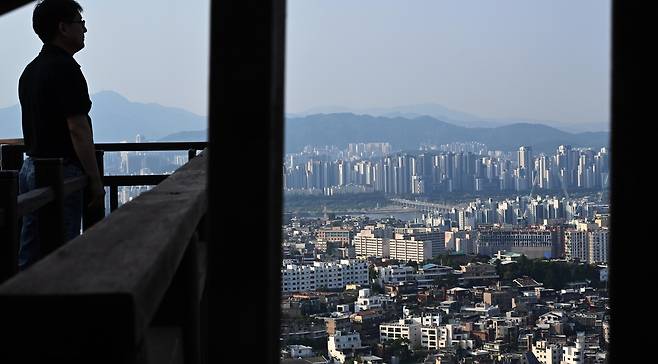 서울 남산 N서울타워에서 바라본 서울시내 주택의 모습 [헤럴드DB]
