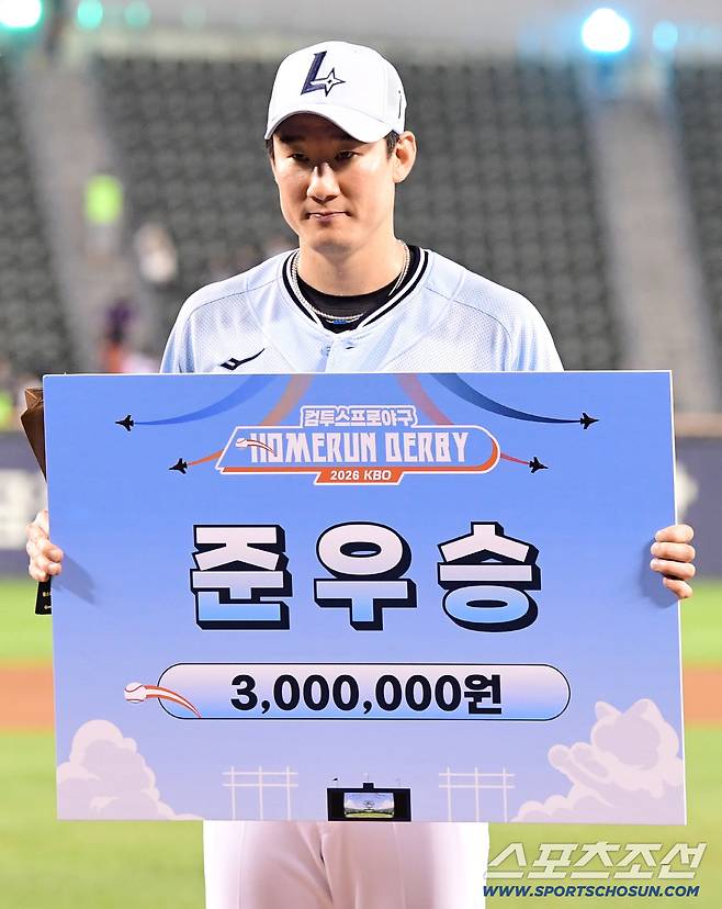 10일 잠실구장에서 2026 KBO올스타전 홈런더비가 열렸다. 홈런더비 준우승 차지한 SSG 오태곤. 잠실=송정헌 기자songs@sportschosun.com/2026.07.10/