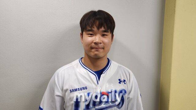 최예한이 7월 10일 잠실 퓨처스 올스타전에 앞서 인터뷰를 하고 있다./잠실=김경현 기자