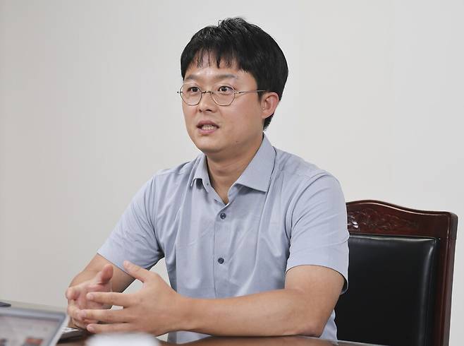 김세진 미래생각 사무총장이 7월7일 오후 서울 용산구 시사저널 사옥에서 인터뷰를 나누고 있다. ⓒ시사저널 박정훈