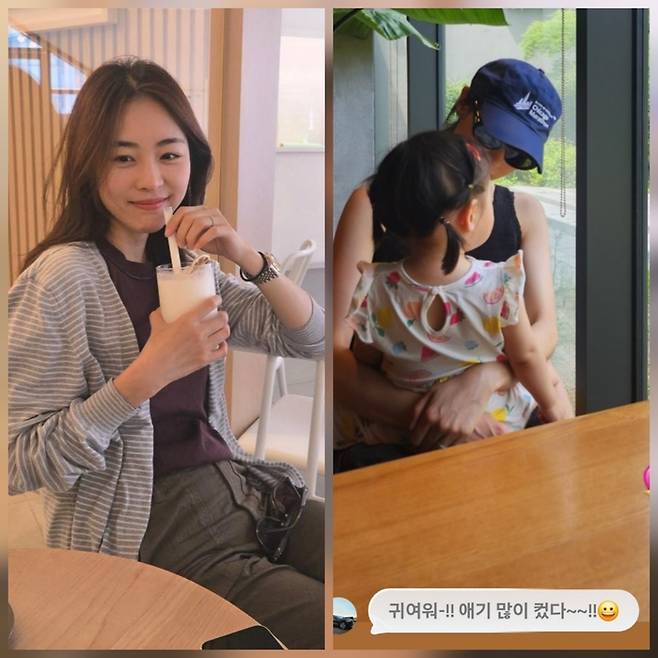 이연희가 딸에게만 시선을 둔 일상 사진 한 장으로 엄마의 얼굴을 드러냈다.사진=이연희 SNS