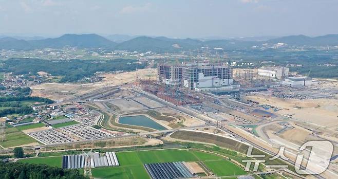 경기 용인시 처인구 원삼면에 위치한 용인 반도체 클러스터 일반산업단지 공사현장의 모습. 사진=뉴스1