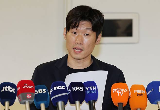 K-축구혁신위원회 회의 결과 밝히는 박지성 위원장. 사진 | 연합뉴스