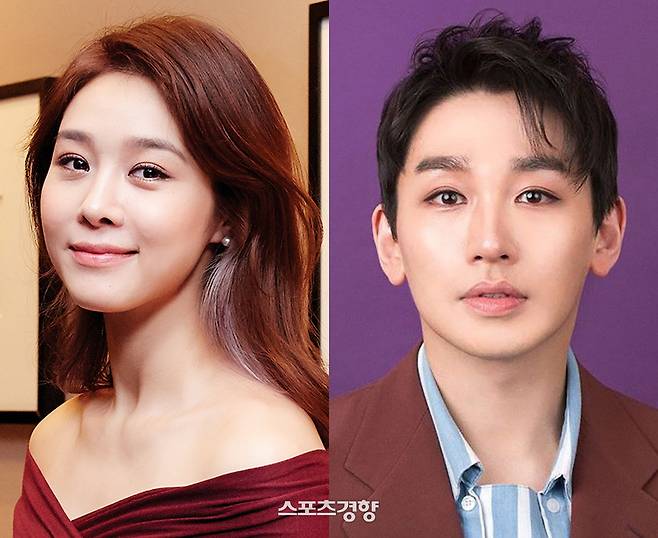 뮤지컬 배우 겸 가수 옥주현(왼쪽)과 뮤지컬 배우 김호영. 경향신문 자료사진