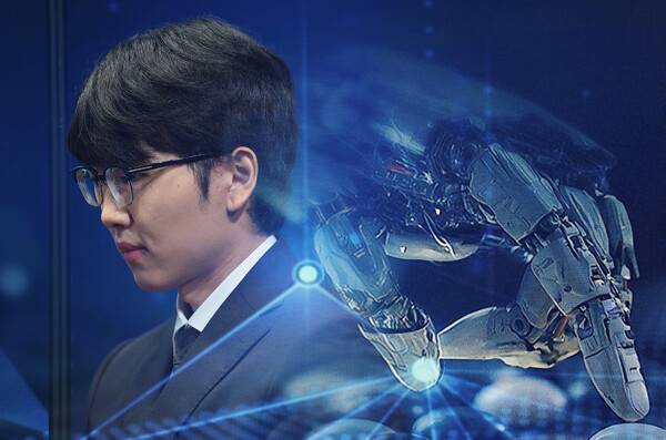 인간계 최강 신진서 9단과 현존 최고의 바둑 인공지능 프로그램 카타고의 대결 이미지. 연합뉴스