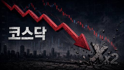 ChatGPT로 생성한 '부진한 흐름을 보이는 코스닥 시장' 관련 이미지.