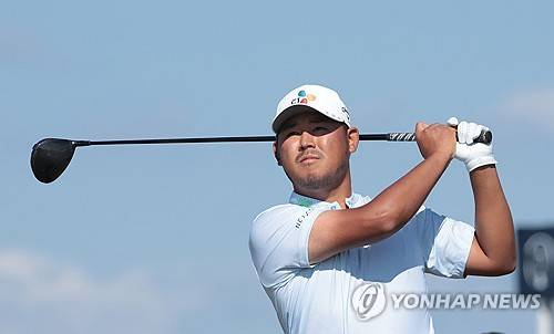 디오픈에 출전한 김시우 [UPI=연합뉴스. 재배포 및 DB금지]