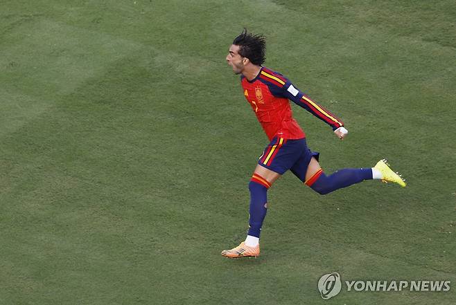 골 세리머니 펼치는 토레스 [UPI=연합뉴스]