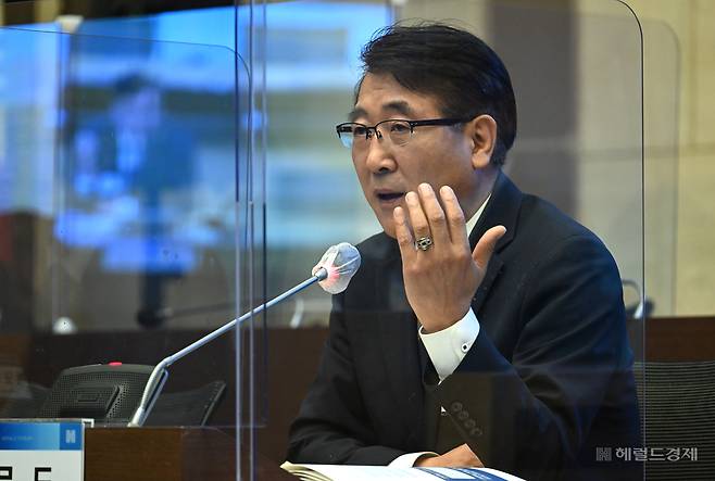 한문도 서울디지털대학교 부동산학과 교수. 2022년 5월 17일 ‘헤럴드 부동산포럼 2022’.  [사진=임세준 기자/jun@]