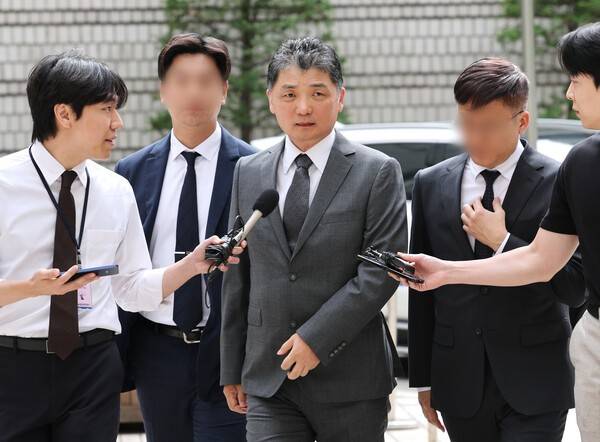 김범수&nbsp;카카오 미래이니셔티브센터장, 항소심 공판 출석.[출처=연합]