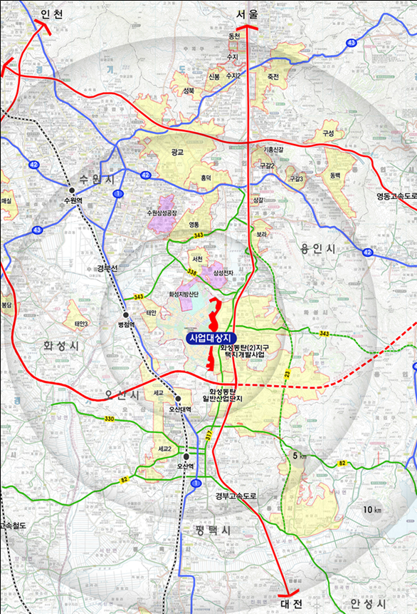 화성동탄1지구 위치도 /LH 제공