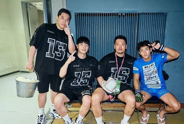 SSMA상승도장 엄영식 총관장(왼쪽부터), 서정우 코치, 이재욱 코치, 이재훈.&nbsp; /사진=본인제공