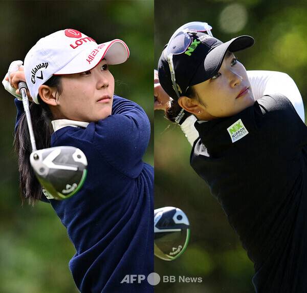 2026년 미국여자프로골프(LPGA) 투어 ISPS 한다 스코틀랜드 여자오픈에 출전한 황유민 프로, 하라 에리카(일본). 사진제공=ⓒAFPBBNews = News1 (사진을 무단으로 사용하지 마십시오.)