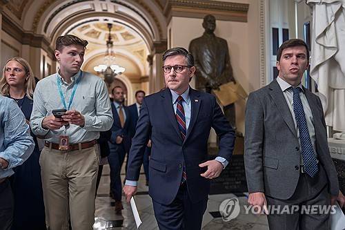 공화당 하원 이끄는 마이크 존슨 의장 [AP=연합뉴스. 재판매 및 DB 금지]