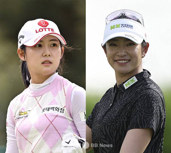 2026년 미국여자프로골프(LPGA) 투어 ISPS 한다 스코틀랜드 여자오픈에 출전한 황유민 프로, 하라 에리카(일본). 사진제공=ⓒAFPBBNews = News1 (사진을 무단으로 사용하지 마십시오.)